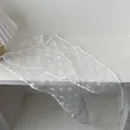 Κομψό λευκό δαντελωτό πλεκτό τριγωνικό σάλι με σχέδιο ηλίανθου για γυναίκες - Λευκό