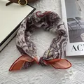 Carré en coton et lin doux à motif cachemire rétro pour femme, accessoire élégant - Orange