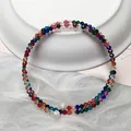 Multi-strand faceted spinel bracelet featuring colorful beads and elegant pearl accents - Colorful