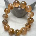 Pulsera de cristal ágata árbol natural con 13 cuentas redondas y paisajes naturales únicos - Estilo Paisaje de Fantasma de Grano Grande (N.º 5)