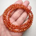Natürliches Sonnenstein Armband mehrreihig mit glitzernden mineralischen Einschlüssen - Goldene Sonnenstein Perlen