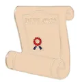 Enamel diploma graduation badge with golden trim and red wax seal detail - DIPLOMA Certificate Scroll Style(C3471-6)