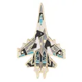 Badge en émail motif chasseur de combat avec finition en métal doré - Chasseur Camouflage Tricolore (C3453-7)
