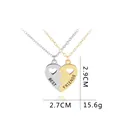 Minimalistische Best Friends Forever Herz-Split-Halskette in Gold und Silber - Gold Und Silber Herz Paar (A2200)
