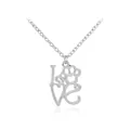 Zilveren ketting met hart en pootafdruk hanger aan een stijlvolle fijne schakelketting - Zilver