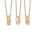 Dreiteiliges goldenes Best Friends Forever Halsketten-Set mit gravierten Rundanhängern - Gold Hohlbuchstabe Dreiteilig (A1193)