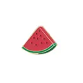 Creative watermelon enamel pin brooch featuring red and green drip oil gold metal finish - Watermelon Slice Style (C1152)