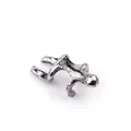 Creative antique silver climbing man ear cuff with minimalist punk rock aesthetic design - Antique Silver