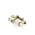 Unique vintage gold climbing person ear cuff for non-pierced ears on a white background - Antique Bronze