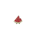Cute watermelon slice enamel pin with red fruit and green rind in a metal finish - Cartoon Watermelon (C1322-6)