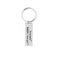 Silver stainless steel keychain engraved with Drive Safe DADDY I love you message - Love You Dad Style (D1234)
