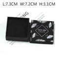 Elegant black square cufflinks gift box with silver feather and LOVE YOU inscription - Feather Box