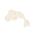 Lindo broche de pez koi blanco con escamas doradas y detalles de esmalte rosa - Estilo Blanco con Puntos Rosas (C1502-4)