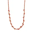 Handmade woven necklace cord in orange and golden brown with decorative knotting - Rope Chain Style B