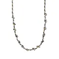 Handmade DIY knotted rope chain necklace with multi-color weaving and metallic accents - Rope Chain Style H
