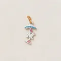 Grazioso ciondolo a carosello con coniglio bianco e anello dorato per gioielli fai-da-te - Stile 6 Pendente Coniglio