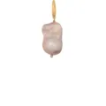 Barockperlenanhänger mit 14k Gold-Finish und irisierendem rosa-violettem Glanz - Künstliche Barockperle Anhänger Ohne Kette