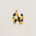 Calico-Katzen-Keramikanhänger mit 18K Goldring für DIY Schmuckherstellung Projekte - Nr. 7 Kaliko-Katze Anhänger