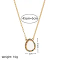 Vintage 18k gold plated water-drop locket necklace with colorful crystals and 45cm+5cm chain - Waterdrop Colorful Zirconia Glass Locket Necklace