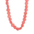 Encantador collar de cuentas de corazón rosa con un dulce acabado mate efecto azúcar - Naranja