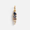 18K gold plated stainless steel necklace pendant with multi-shape birthstones - December Birthstone Pendant Only (Without Chain)