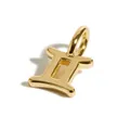 Polished 18k gold plated Gemini zodiac charm pendant with hanging loop for DIY jewelry - Gemini Zodiac Symbol Pendant Only (Without Chain)