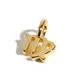 18k gold plated stainless steel Virgo zodiac charm with 925 silver bail detail - Virgo Zodiac Symbol Pendant Only (Without Chain)