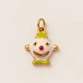 Pendentif de clown en émail coloré finition dorée pour bijoux DIY et porte-clés de sac - Clown