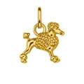 Handgemaakte gouden poedel hanger met getextureerde details voor DIY sieraden - Schattige Hond Hanger