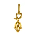 Gepolijste gouden muis hanger met fonkelende edelsteenogen voor DIY-sieraden maken - Muis hanger