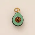 Minimalist avocado-shaped pendant with golden metal ring and green 3D finish - Avocado Pendant