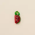 Detail of DIY watermelon slice charm with 18K gold plated metal ring for keychains - Watermelon Pendant