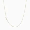 Elegant gold stainless steel initial necklace featuring a minimalist capital letter I pendant - Letter I