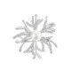 Silver coral brooch with white pearl and zircon accents on a clean white background - Silver