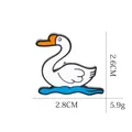 Pin de esmalte de cisne blanco de dibujos animados, medidas de 2,6 cm por 2,8 cm - Cisne (C1546)