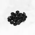 Dettagli di chiusure a farfalla nere lucide per spille e accessori per distintivi - 1.1cm / Nero