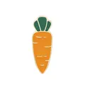 Cute carrot enamel brooch pin with orange finish and gold trim for fashion accessories - Carrot Style (C1645-2)