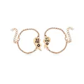 Goldene Best Friend Freundschaftsarmbänder mit geteiltem Herz und weißem Strass 2er Set - Gold