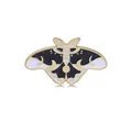 Kreative Schmetterling-Motte Emaille-Anstecknadel mit Mond und Sonne in Schwarz-Weiß - C1861-3