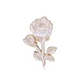 Zinklegierung Rosenbrosche mit weißen Emaille-Blütenblättern und goldenen Details - Weißer Stil (C1914-3)