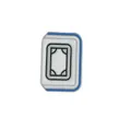 Chinese mahjong enamel pin featuring the white dragon tile design in blue and white colors - Mahjong White Board