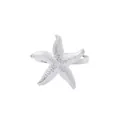 Silver starfish napkin ring with sparkling rhinestones for elegant table decoration - Starfish Shape (Z1022-1) / Silver
