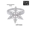 Silver snowflake napkin ring with 3.3cm inner diameter and 10.2g weight specification - Silver