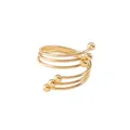 Elegant gold spiral multi-layer napkin ring with metallic beads for dining table decor - Gold Multi-layer Spiral Style (Z1039-2)
