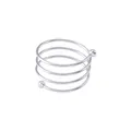 Spiral silver napkin ring with elegant spring design and small spherical accents - Silver Four-layer Spiral Style (Z1039-3)