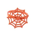 Bright orange alloy spider web napkin ring holder for Halloween dinner table decor - Bright Orange Style (Z1067-3)
