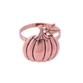 Bronze pumpkin napkin ring with maple leaf detail for Halloween table decor - Bronze (Z1066-3)