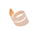 Modern spiral napkin ring in golden finish featuring a triple-layered minimalist design - Gold