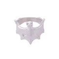 Silver bat napkin ring with detailed wings for Halloween party table decorations - Silver