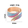 Rainbow butterfly napkin ring in rose gold finish with glitter blue and pink details - Rose Gold Rainbow (Z1078)
